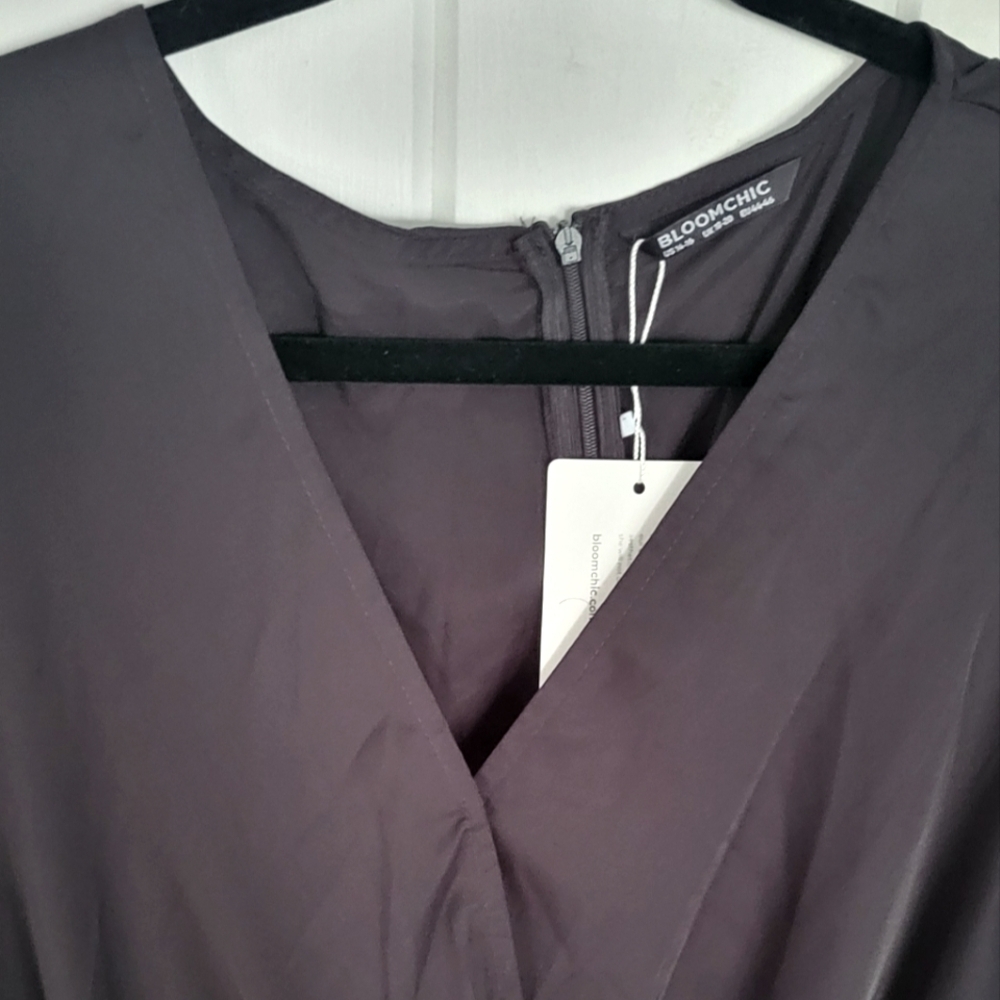 Bloomchic V Neck Double Flutter Sleeve Jumpsuit N… - image 3